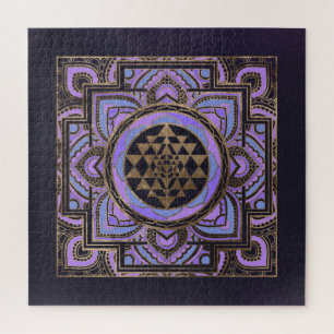 Golden Sri Yantra / Sri Chakra in Pastelllotus