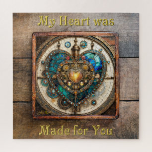 Golden Stained Glass Heart Steampunk-Serie