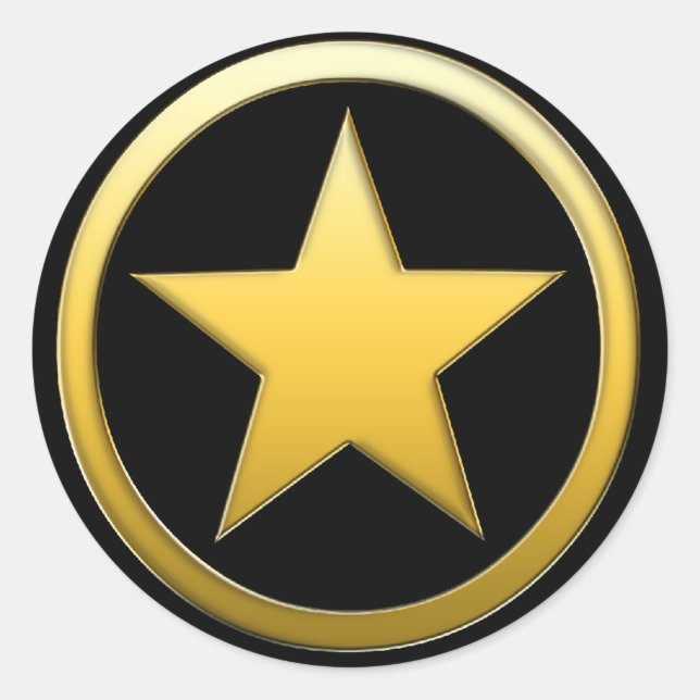 Golden Star Abzeichen - Aufkleber (Vorderseite)