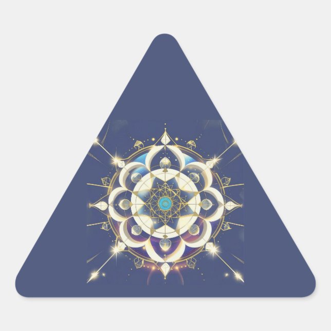 Golden Star Alignment – A Sacred Geometry Universe Dreieckiger Aufkleber (Vorderseite)