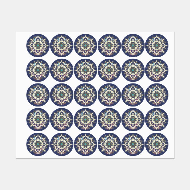 Golden Star Alignment – A Sacred Geometry Universe Etiketten (Blatt)