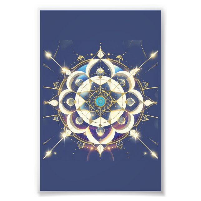 Golden Star Alignment – A Sacred Geometry Universe Fotodruck (Vorne)