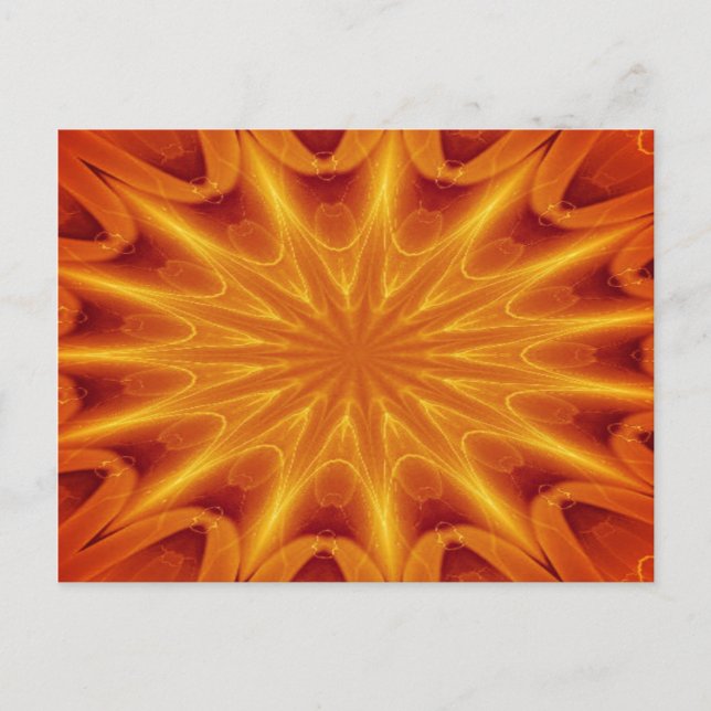 Golden Star Burst Postkarte (Vorderseite)