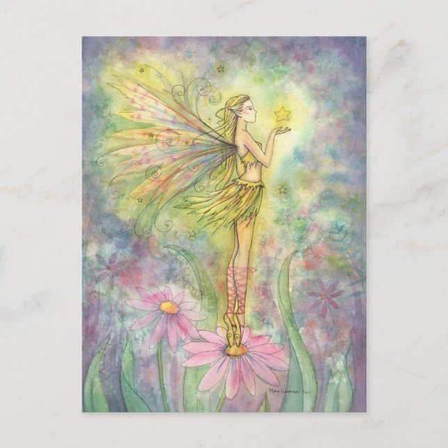 Golden Star Fairy Postcard Postkarte (Vorderseite)