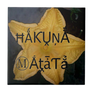 Golden Star Hakuna Matata Kunstdruckerei Fliese