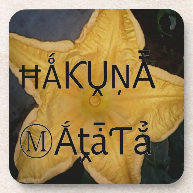 Golden Star Hakuna Matata Kunstdruckerei Getränkeuntersetzer (Vorderseite)