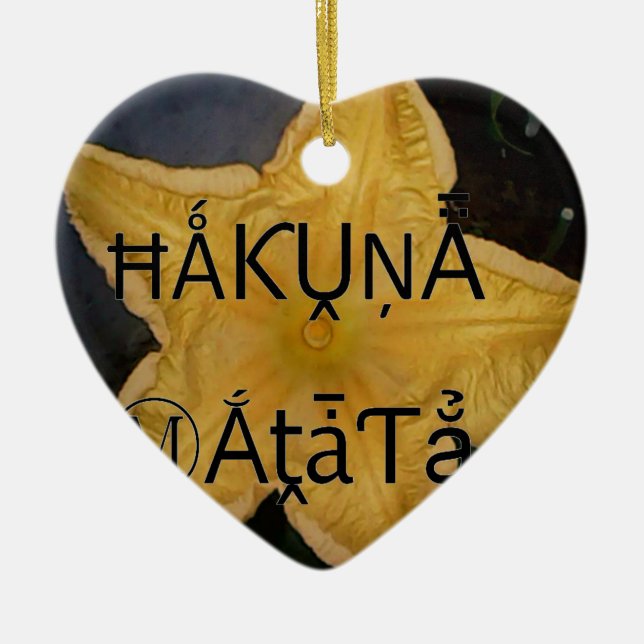 Golden Star Hakuna Matata Kunstdruckerei Keramik Ornament (Vorne)