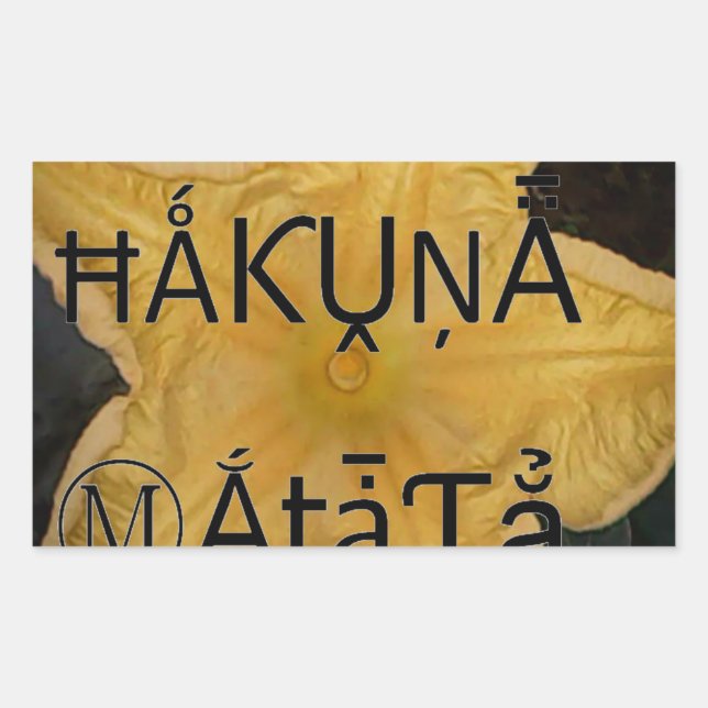 Golden Star Hakuna Matata Kunstdruckerei Rechteckiger Aufkleber (Vorderseite)