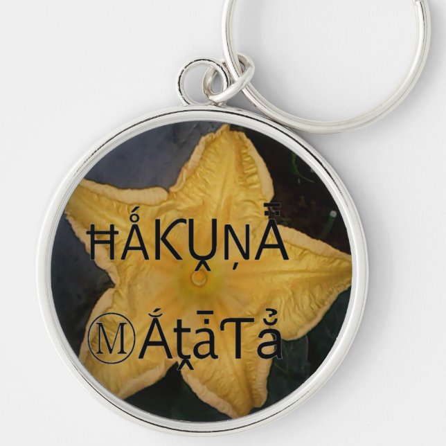 Golden Star Hakuna Matata Kunstdruckerei Schlüsselanhänger (Vorne)