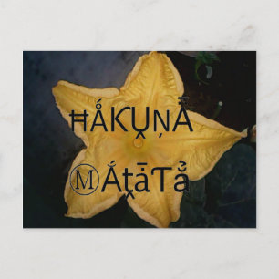 Golden Star Hakuna Matata Kunstposter Postkarte