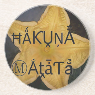 Golden Star Hakuna Matata Kunstprint Untersetzer