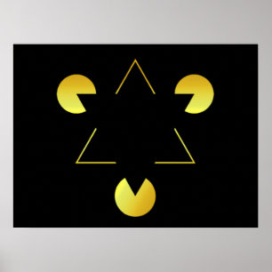 Golden Star-Illusion Poster