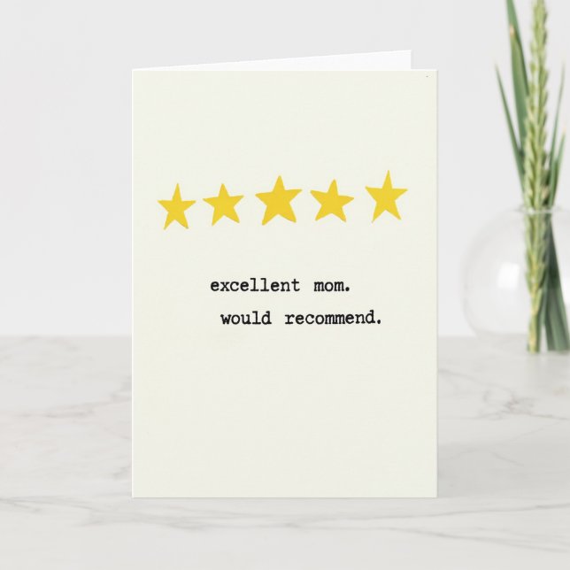 Golden Star Mutter Lob Karte (Vorderseite)