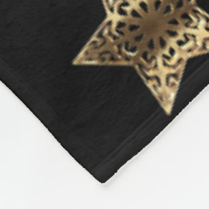 Golden Star Streifenmuster Schwarz und Gold Fleecedecke