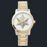 Golden Star von David Armbanduhr<br><div class="desc">Der Goldene Stern von David Feel kann mit den großartigen Anpassungswerkzeugen von Zazzle eigene Worte und Bilder hinzufügen. Dieses Design ist auch auf Dutzenden anderer Produkte erhältlich. Danke, dass du vorbeigekommen bist! Gott segne!</div>