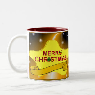 Golden Star Weihnachten-Tasse Zweifarbige Tasse