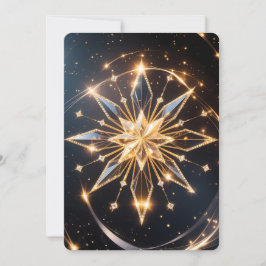 Golden Starburst Holiday Greeting Card Feiertagskarte
