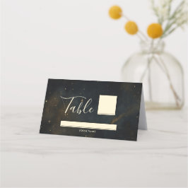Golden Stardust Eclipse Celestial Wedding Platzkarte