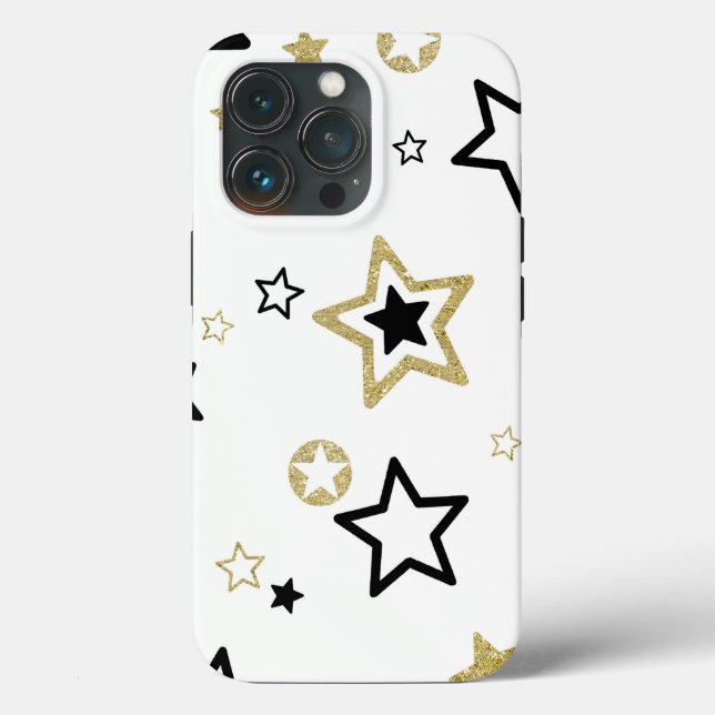 Golden Stars Case-Mate iPhone Hülle (Rückseite)