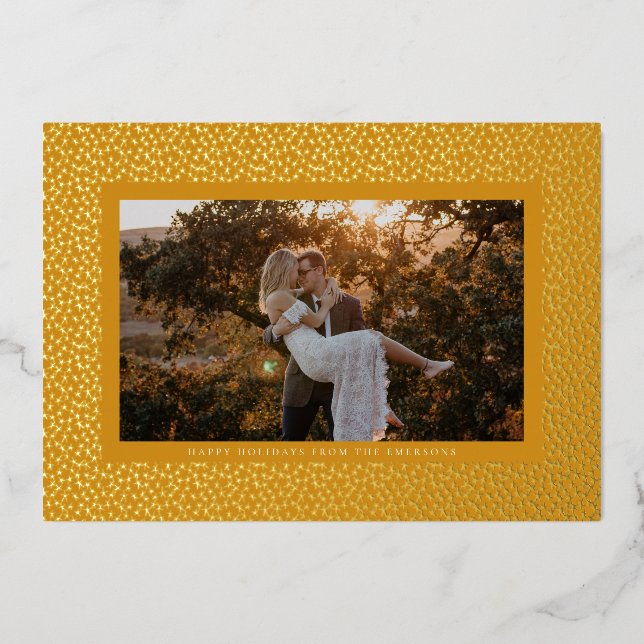 Golden Stars Foto Locarno Folien Feiertagskarte (Vorderseite)