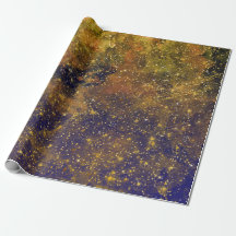 Golden Stars Galaxy Celestial Firmament Mustard