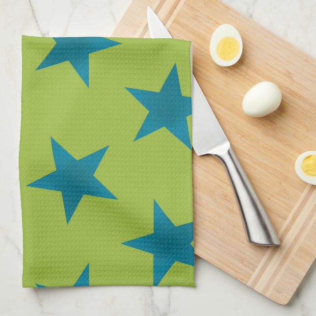 Golden Stars Muster 20 Geschirrtuch (Viertel Falte)