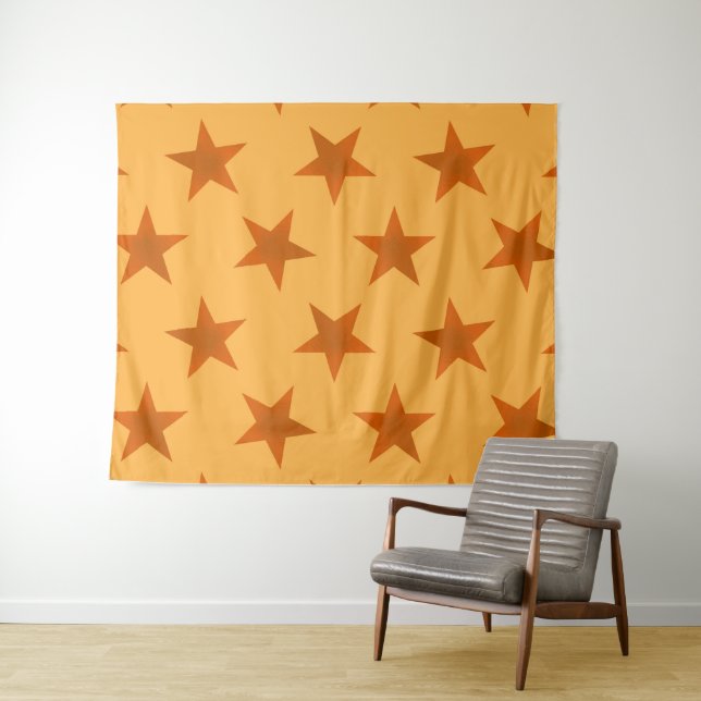 Golden Stars Muster 2 Wandteppich (Beispiel (Horizontal))