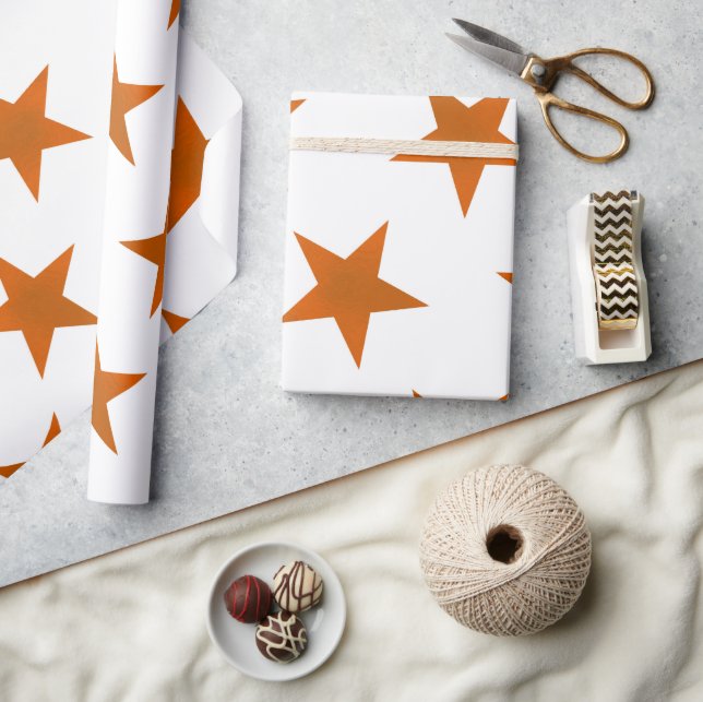 Golden Stars Muster 6 Geschenkpapier (Basteln)