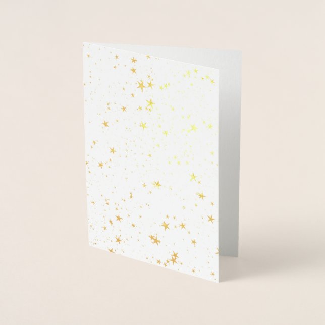 Golden Stars Muster Folienkarte (Vorderseite)