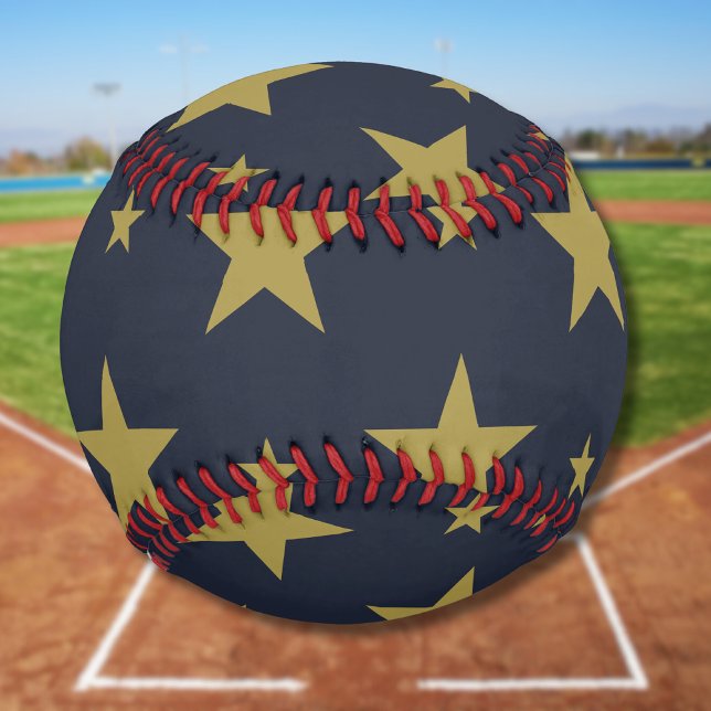 Golden Stars on Navy Blue - Elegant und zeitlos Baseball (Von Creator hochgeladen)