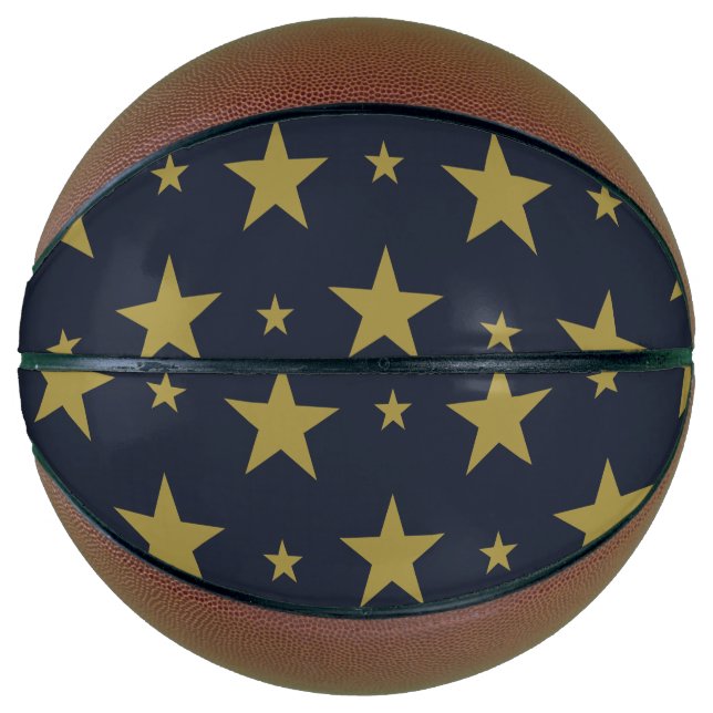 Golden Stars on Navy Blue - Elegant und zeitlos Basketball (Vorderseite)