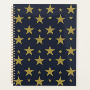 Golden Stars on Navy Blue - Elegant und zeitlos Planer