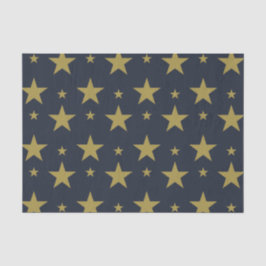 Golden Stars on Navy Blue - Elegant und zeitlos Seidenpapier