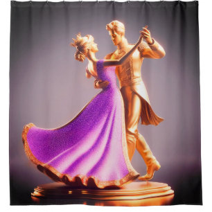 Golden Statues Duschvorhang