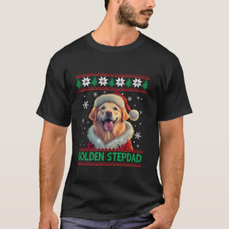 Golden Stepdad Golden Retriever Vater Weihnachtsma T-Shirt