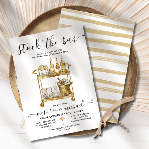 Golden Stock Bar Cocktail Bar carno Dusche Einladung