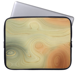 Golden Strata Peach Burnt Orange Green Agate Laptopschutzhülle