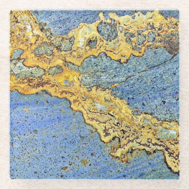 Golden Strata Stone Glasuntersetzer (Vorderseite)