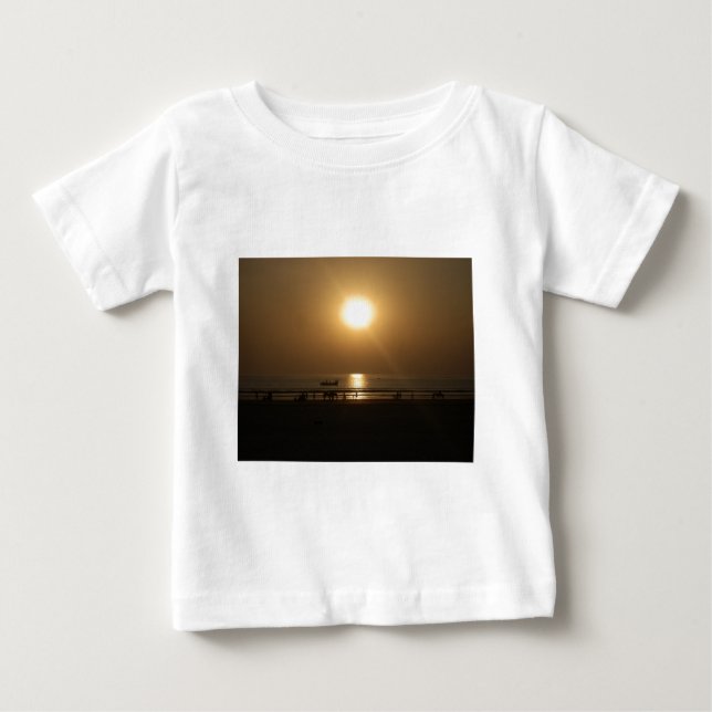 Golden Summer Sunset Reflektion am Strand Baby T-shirt (Vorderseite)