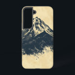Golden Summit Phone Case Samsung Galaxy Hülle<br><div class="desc">Ein einsamer Berg erhebt sich in warmen Ocker- und Beigetönen,  was ein minimalistisches,  aber majestätisches Ambiente verleiht.</div>