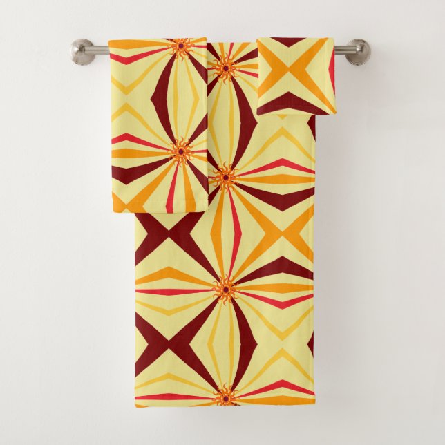 Golden Sun Abstrakt Bath Handtuch Set (Insitu)