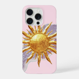 Golden Sun Ästhetik-Handyhülle – Rosa iPhone 15 Pro Hülle