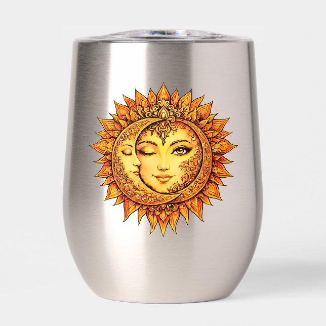 Golden Sun Moon Boho Goddess | Celestial Mandala (Avant)