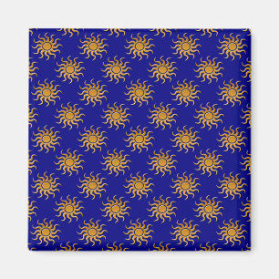 Golden Sun Pattern von Shirley Taylor Magnet