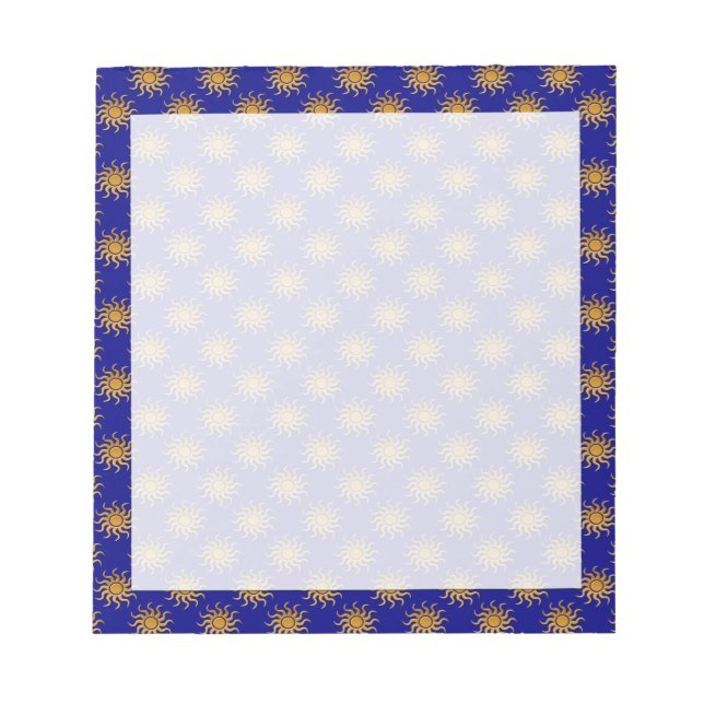 Golden Sun Pattern von Shirley Taylor Notizblock (Vorderseite)
