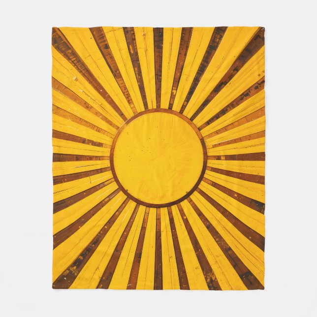Golden Sunburst Fleecedecke (Vorderseite)