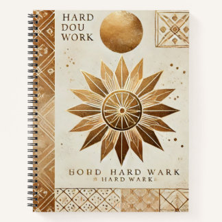 Golden Sunburst Inspirational Spiral Notebook - Ha Notizbuch