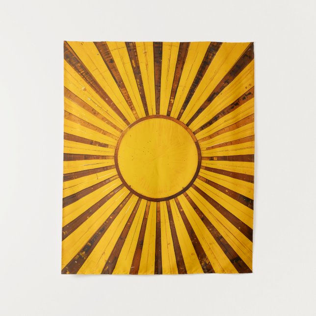 Golden Sunburst Wandteppich (Vorderseite)