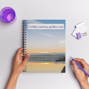 Golden Sunrise Golden Soul Fluss  Notizbuch
