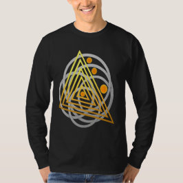 Golden Suns & Silver Geometrie - Kosmische Abstrak T-Shirt